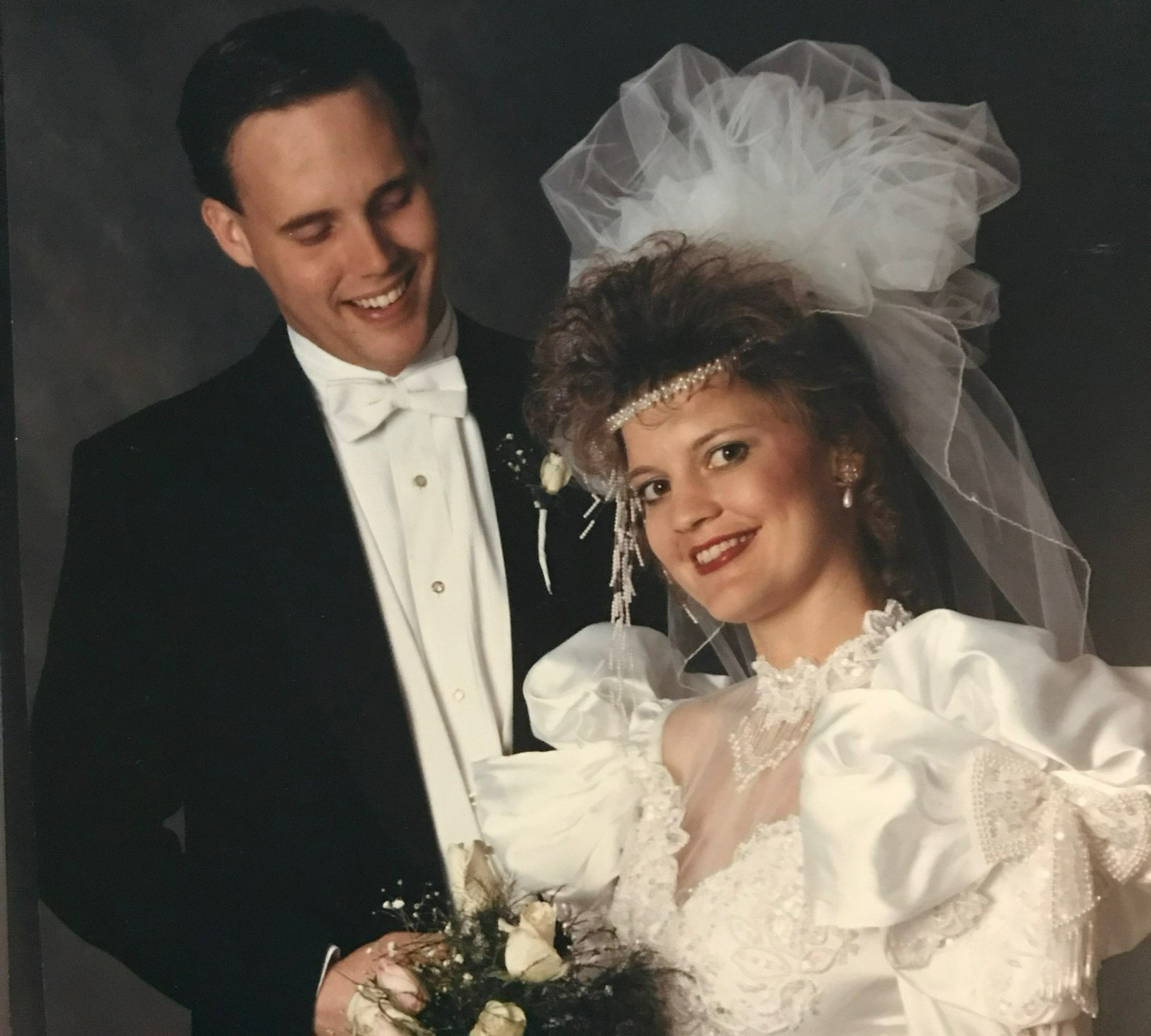 Greg and Karen on their wedding day